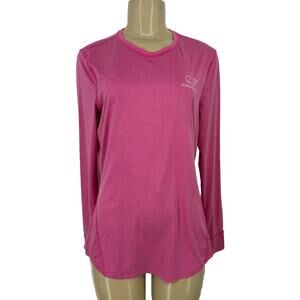 Vineyard Vines Small Women Crewneck Performance Tee Long Sleeve Pink 11-19